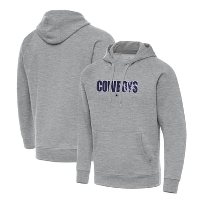 Dallas Cowboys Antigua Impact Victory Hoodie - Heather Gray