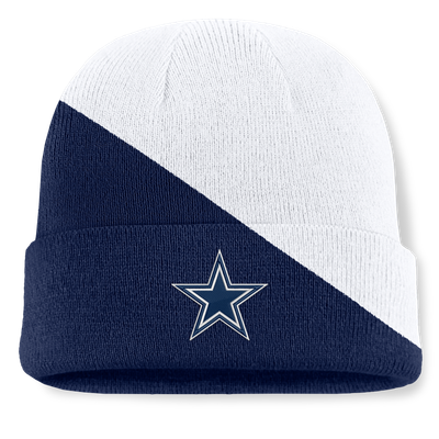 Dallas Cowboys Fanatics Tilt Cuffed Knit Hat - White/Navy