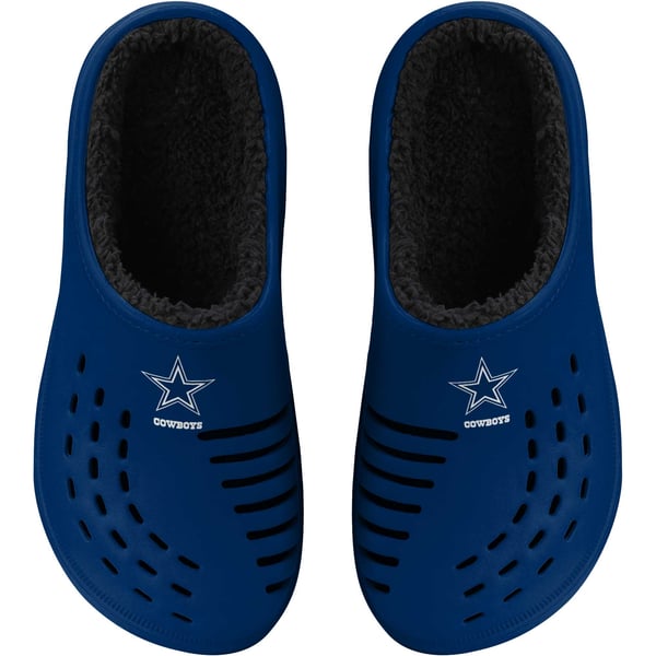 Foco Dallas Cowboys Fleece Lined Clogs Shoes Mens Size 7-8 Dallas Cowboys Historic Print Clog With Strap FOCO main image 2