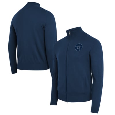 Dallas Cowboys J. Palmer All-Season Full-Zip Sweater - Navy