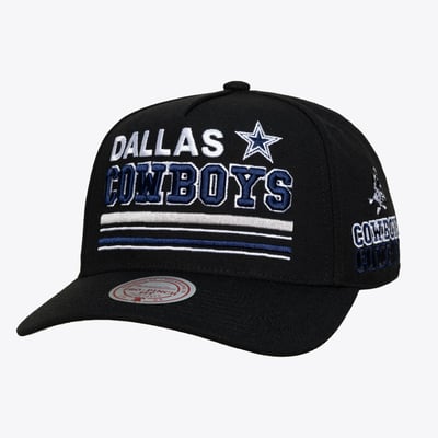 Dallas Cowboys Mitchell & Ness Triple Play Pro Pinch Snapback Hat - Black