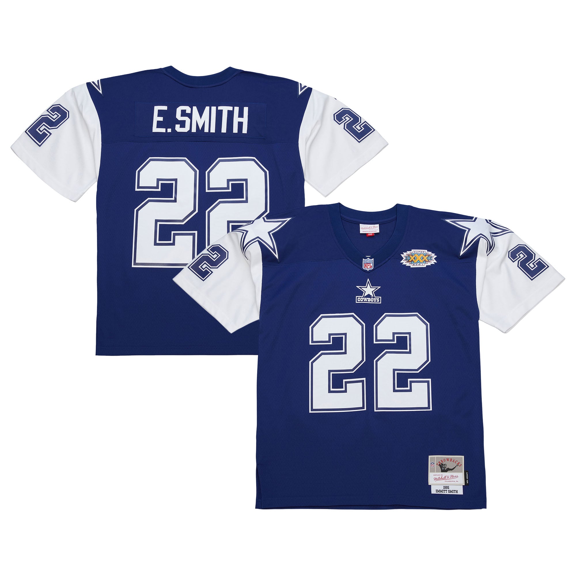 Emmitt Smith Dallas Cowboys Mitchell & Ness 1995 Legacy Replica Jersey - Navy