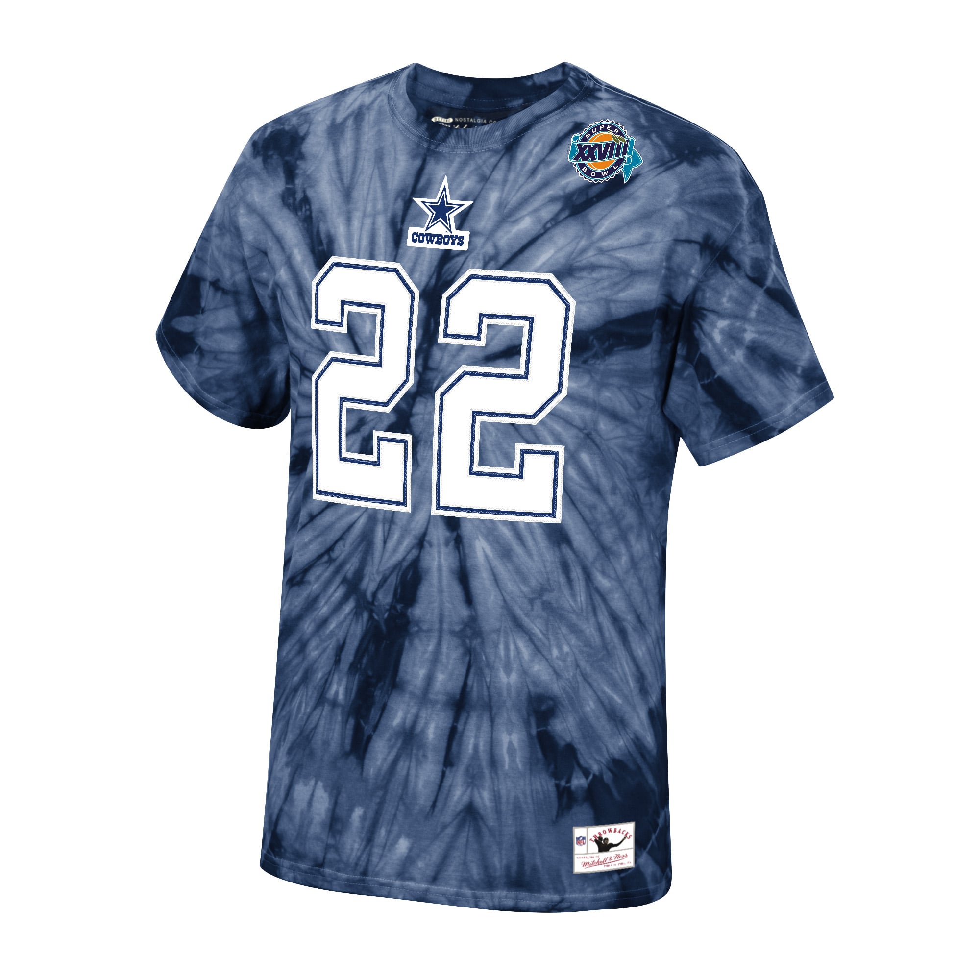 Men's Mitchell & Ness Emmitt Smith Navy Dallas Cowboys Tie-Dye