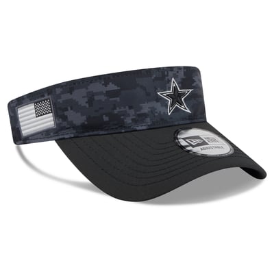 Dallas Cowboys New Era 2026 Salute To Service Adjustable Visor - Black