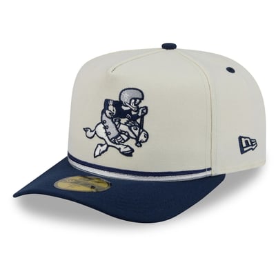  Dallas Cowboys New Era Vintage A-Frame 59FIFTY Fitted Hat - Cream