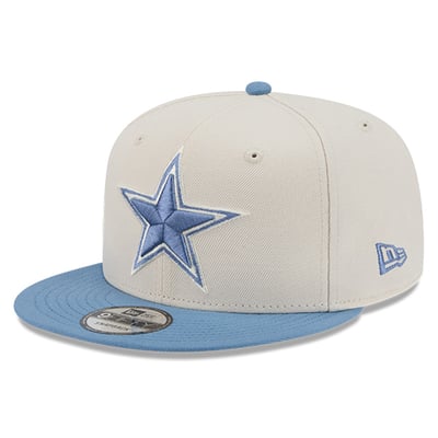 Dallas Cowboys New Era Color Pack 9FIFTY Snapback Hat - Cream/Blue