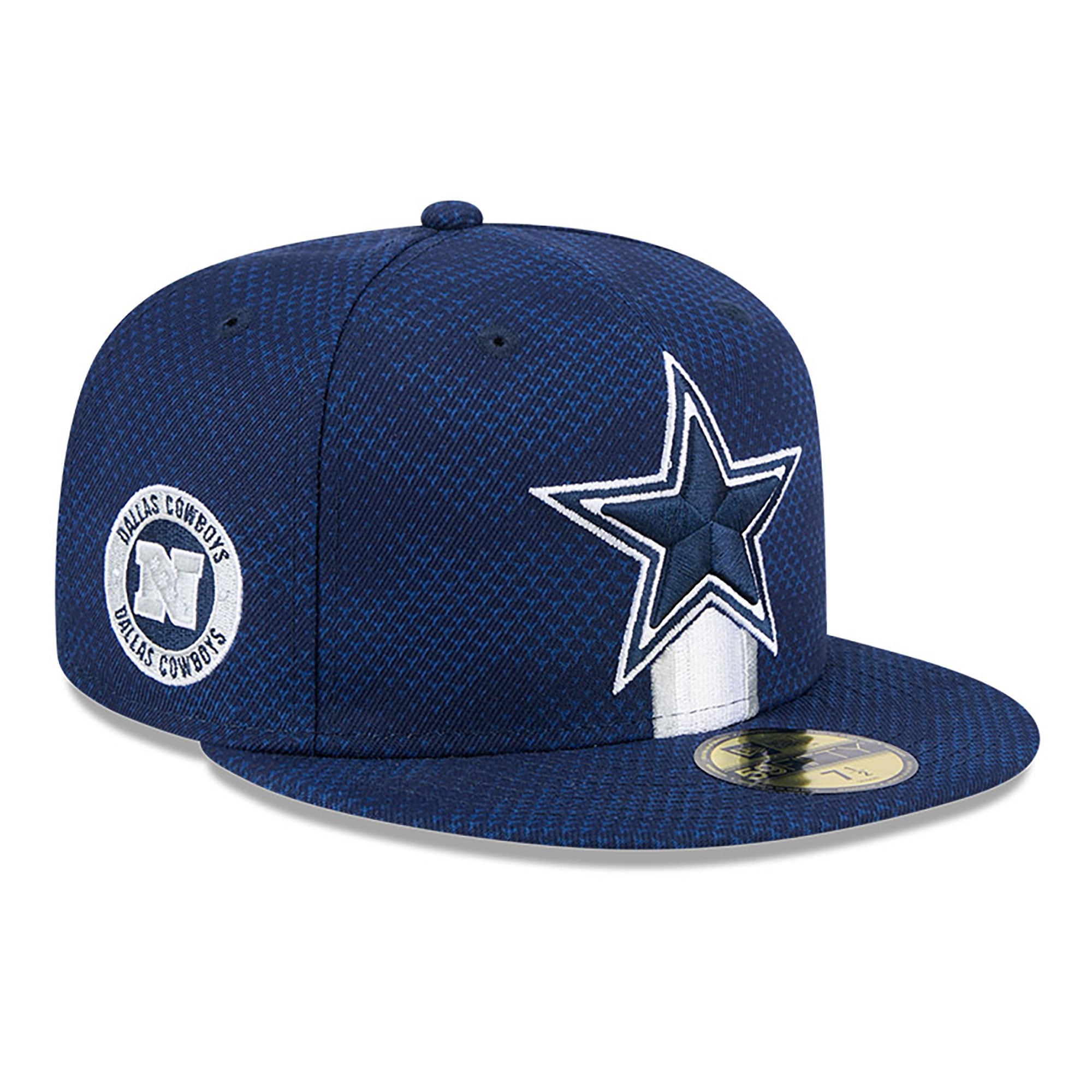 Official NFL Headwear Dallas Cowboy\'s Sideline Headwear Blue White Autographed New Era Dallas Cowboys NFL Sideline Navy Blue Star Logo  main image 4