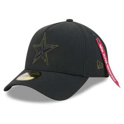 Dallas Cowboys New Era x Alpha Industries A-Frame 59FORTY Fitted Hat - Black