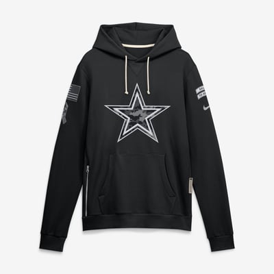  Dallas Cowboys Nike 2026 Salute to Service Sideline Dri-FIT Pullover Hoodie - Black