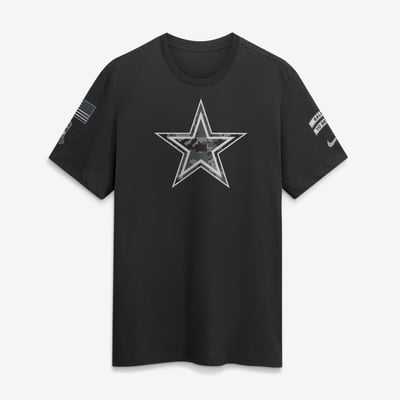  Dallas Cowboys Nike 2026 Salute to Service Slub T-Shirt - Black
