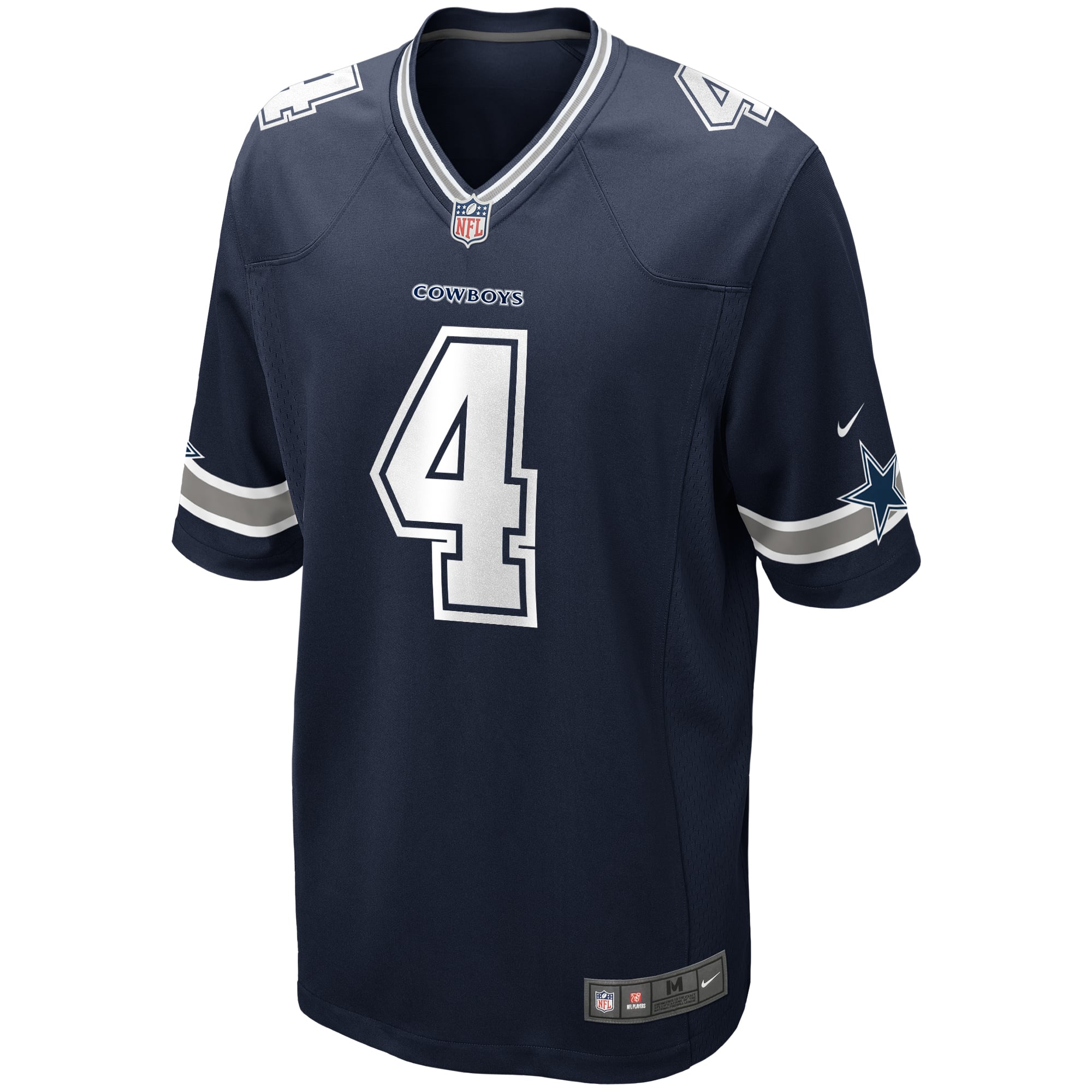 Men's Dallas Cowboys Dak Prescott Nike Navy Game Player Jersey