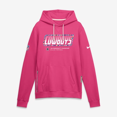 Dallas Cowboys Nike 2026 NFL Crucial Catch Sideline Standard Issue Dri-FIT Pullover Hoodie - Pink