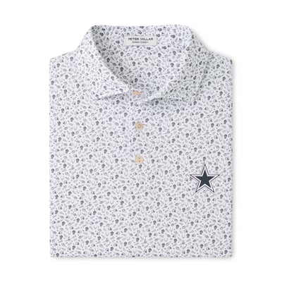 Dallas Cowboys Peter Millar Kick Off Performance Jersey Polo - Gray
