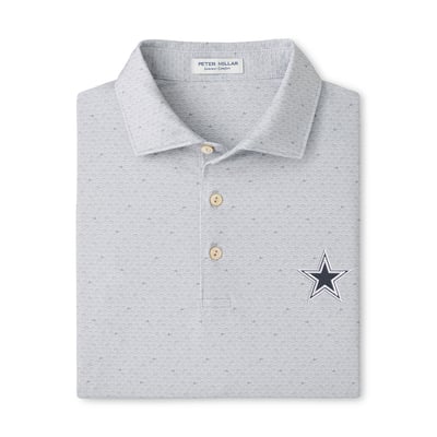 Dallas Cowboys Peter Millar On The Ball Performance Jersey Polo - Gray