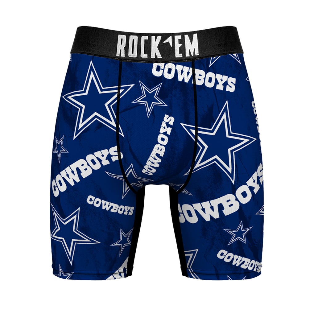 Rock Em Dallas Cowboys Blue All-Over Logo Boxer Briefs