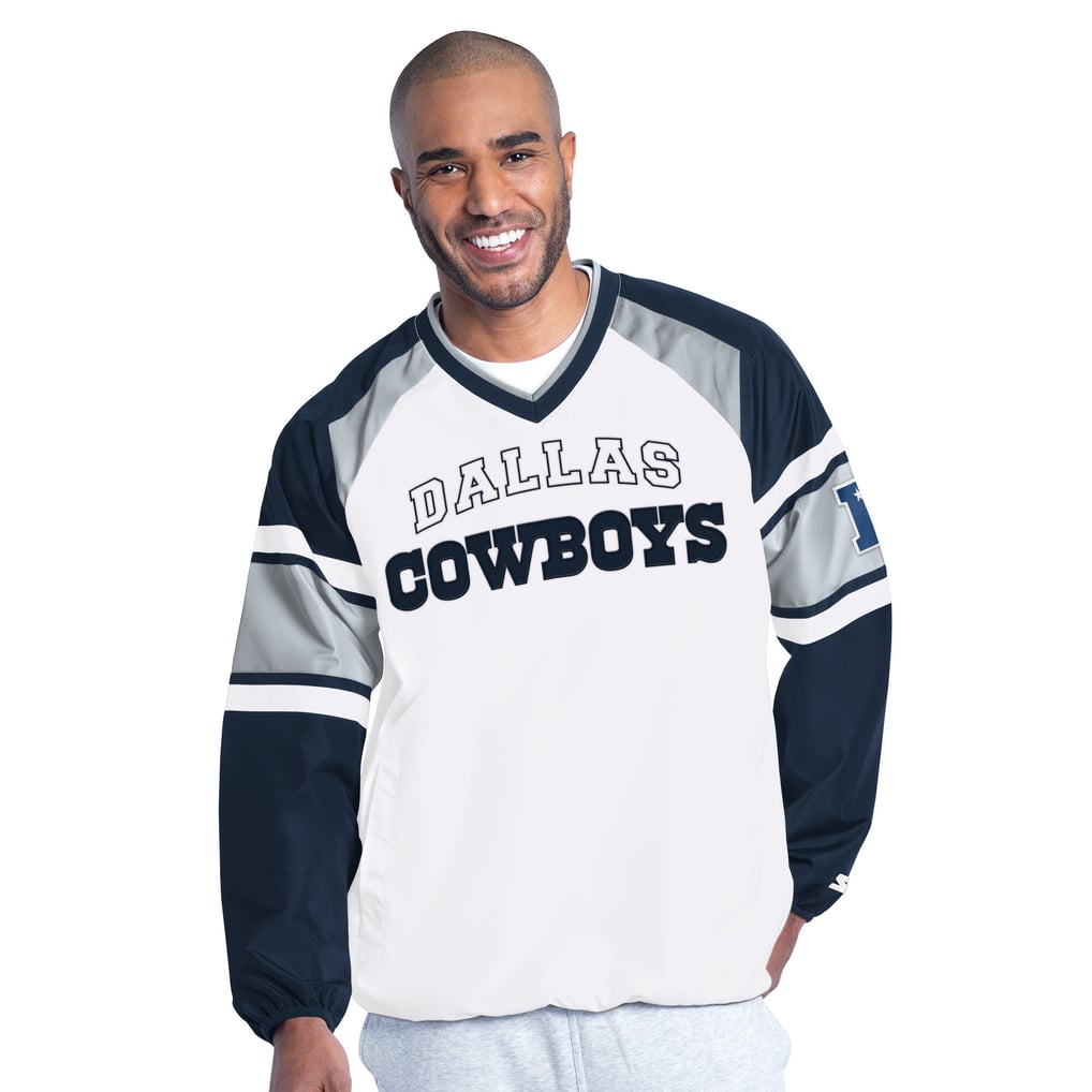  Dallas Cowboys Starter Infield Play Raglan Pullover Jacket - White