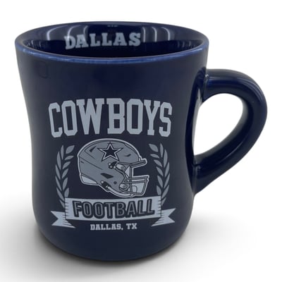 Dallas Cowboys Pegasus 11oz. Helmet Crest Wordmark Ceramic Mug