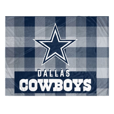 Dallas Cowboys Pegasus Fan-mily Bold Plaid Oversized 60" x 90" Ultra Cozy Blanket