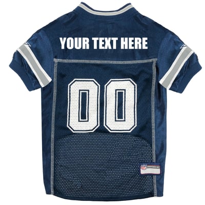 Dallas Cowboys Pets First Personalized Pet Jersey - Navy