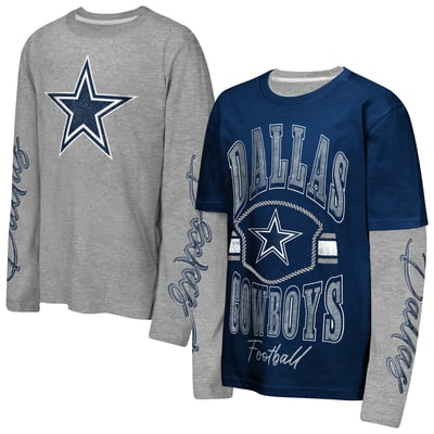  Dallas Cowboys Outerstuff Preschool Motion 3-in-1 Combo T-Shirt Set - Navy