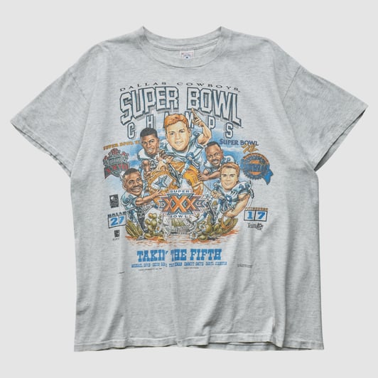 Super Bowl XXVIII Delta 1996 T-shirt - Heather Gray - L by Fanatics Real Vintage