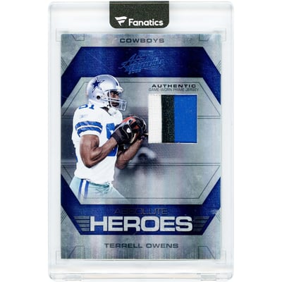 Terrell Owens Dallas Cowboys 2008 Playoff Absolute Memorabilia Tri-Color Game Used Relic #AH-17 #1/1 Card