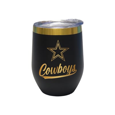 Dallas Cowboys The Memory Company 12oz. Stainless Steel Gold Lettering Stemless Wine Tumbler