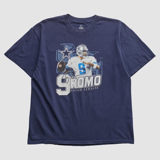 Tony Romo Cowboys Authentic Apparel 2010s T-shirt - Navy - XL by Fanatics Real Vintage