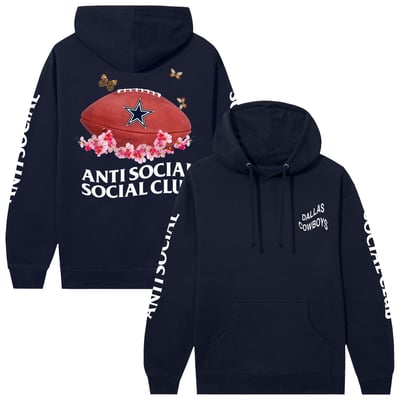 Dallas Cowboys AntiSocialSocialClub x NFL Unisex Impact Blossom Hoodie - Navy