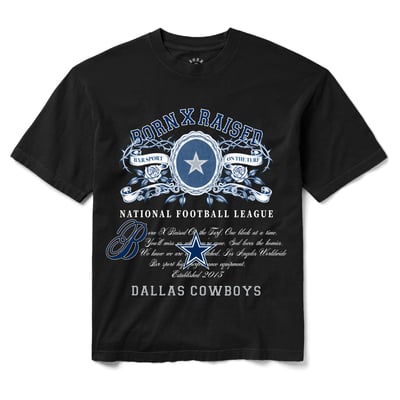 Dallas Cowboys Born x Raised Unisex Crest T-Shirt - Black