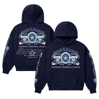 Dallas Cowboys Born x Raised Unisex Crest Hoodie - Navy