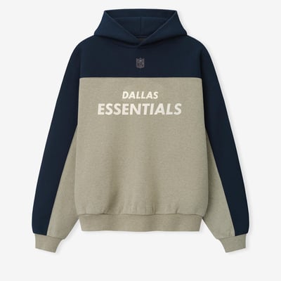 Dallas Cowboys Fear of God x NFL Unisex 90s Relaxed Hoodie - Heather Gray/Navy