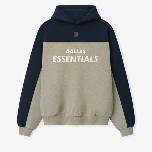 Dallas Cowboys Fear of God x NFL Unisex 90s Relaxed Hoodie - Heather Gray/Navy