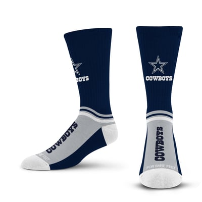 Dallas Cowboys For Bare Feet Unisex Team Cushion Crew Socks