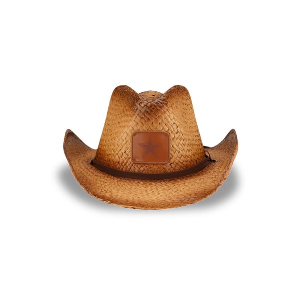 Dallas Rustic Finish Straw Cowboy Hat size 7 1/8 Unisex New Era Brown Dallas Cowboys Dutton Curved Brim Straw Hat main image 2