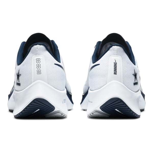 Unisex Nike White Dallas Cowboys Zoom Pegasus 37 Running Shoe display picture 2