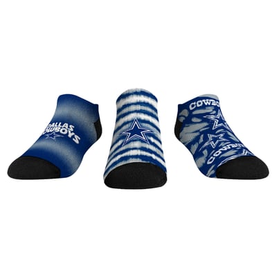  Dallas Cowboys Rock Em Unisex Make Some Noise Three-Pack Low-Cut Socks Set - Royal