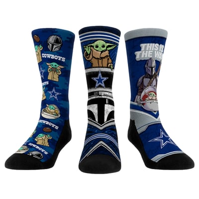  Dallas Cowboys Rock Em Unisex Mandalorian Three-Pack Crew Socks Set - Royal