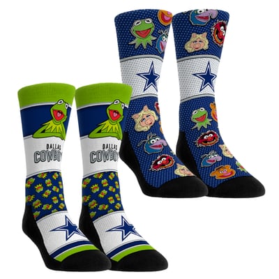  Dallas Cowboys Rock Em Unisex Muppets Two-Pack Crew Socks Set - Royal