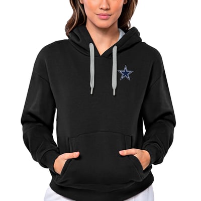 Dallas Cowboys Antigua Women's Victory Pullover Hoodie - Black