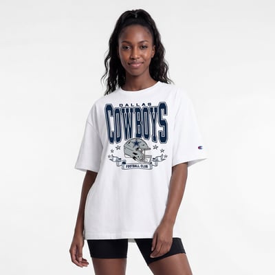  Dallas Cowboys Champion Women's Oversized T-Shirt - White
