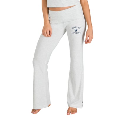  Dallas Cowboys Concepts Sport Women's Fray Flared Split Hem Pants - Gray