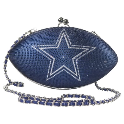  Dallas Cowboys FABGATING by Cuce Women's Team Color Crystal Football Purse - Navy