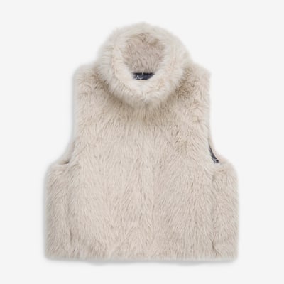  Dallas Cowboys KadyLuxe Women's Faux Fur Vest - Cream