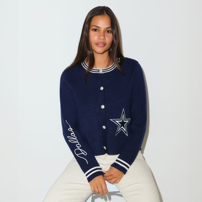  Dallas Cowboys KadyLuxe Women's Mini Cardigan - Navy