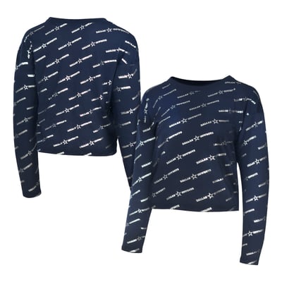  Dallas Cowboys Lauren James Women's Foil Long Sleeve T-Shirt - Navy
