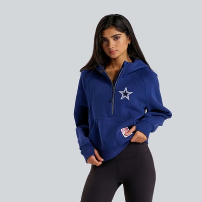  Dallas Cowboys lululemon Women's Scuba Oversized Half-Zip Hoodie - Midnight Shadow