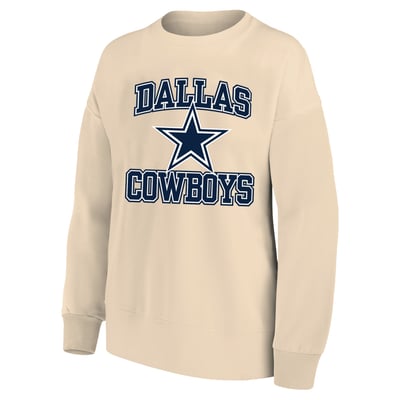 Dallas Cowboys Mitchell & Ness Women's Heart & Soul Plus Size Sweatshirt - Cream