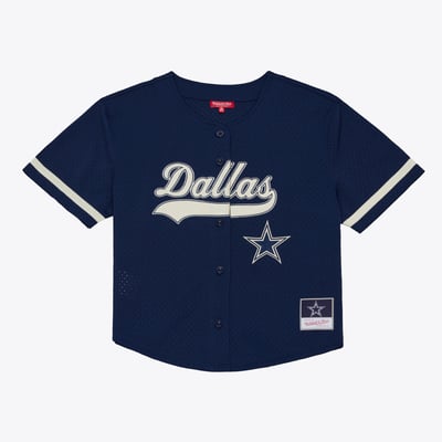 Dallas Cowboys Mitchell & Ness Women's Retro Roots Baseball Jersey - Navy