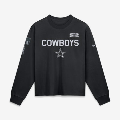 Dallas Cowboys Nike Women's 2026 Salute to Service Sideline Long Sleeve T-Shirt - Black